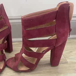 Burgundy Red Heel